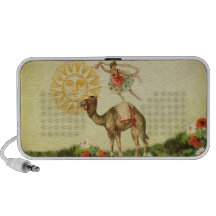 Danseur vintage sur un chameau haut-parleurs ordinateur portable