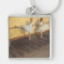 Danseurs pratiquant au barre par Edgar Degas Porte-clefs