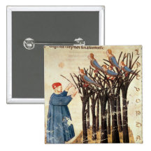Dante and the Souls Transformed into Birds Buttons