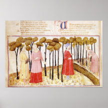 Dante and Virgil  at the Summit of Purgatory Print