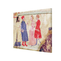 Dante and Virgil  with Francesca da Rimini Stretched Canvas Print