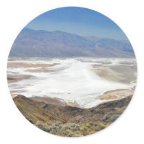 Dante S View Salt Flats Desert Death Valley Round Stickers