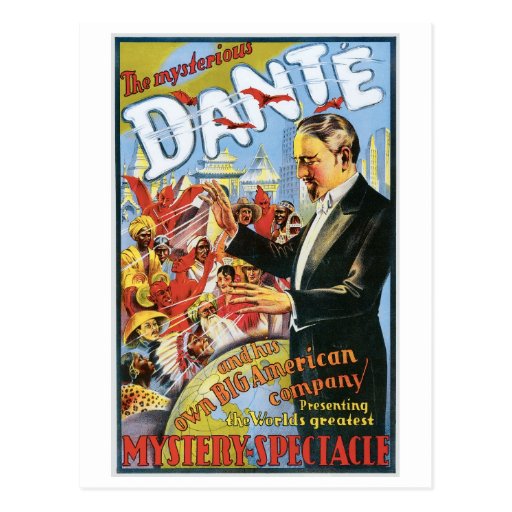 Dante ~ The Mysterious Magician Vintage Magic Act Postcards