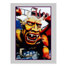 Dante's Inferno Devil (Coney Island, NY) postcard