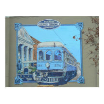 Danville IL Mural Poster of Trolley Post Card