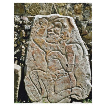 Danzantes"" - Relief Of A Dancer, Monte Alban Flyer Design