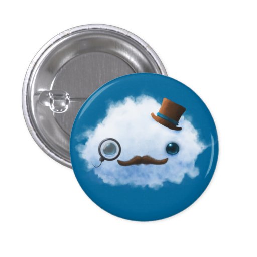 Dapper Cloud Pinback Button