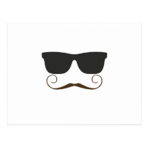 Dapper Moustache Post Card
