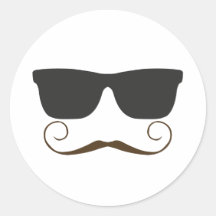 Dapper Moustache Sticker