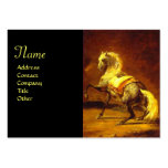 DAPPLED GREY HORSE Monogram, Black Business Card
