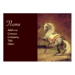 DAPPLED GREY HORSE Monogram Cream Business Cards