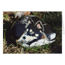 "Darby" dog rock card