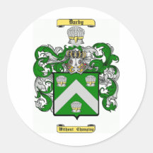 Darby Round Sticker