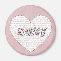 Darcy Heart Magnet