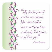 Darcy Quote Wedding Sticker
