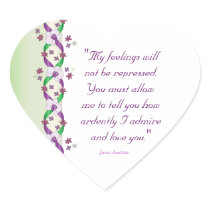 Darcy Quote Wedding Sticker