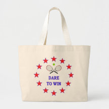 Dare to Win Tennis Canvas Bags