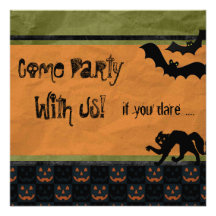 Dare Ya - Batty Halloween Party Invite