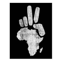 darfur africa peace hand post card