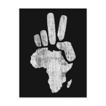 darfur africa peace hand post card