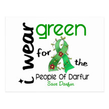 Darfur I WEAR GREEN FOR THE PEOPLE 43 Postcards