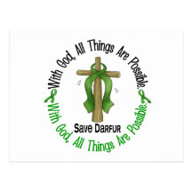 Darfur With God Cross Post Cards