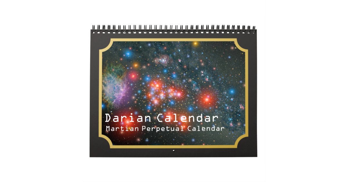 Darian Calendar Martian Perpetual Calendar Zazzle