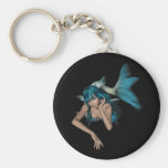 Dark Aqua Blue 3D Mermaid Keychain