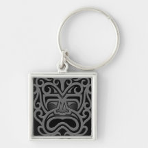 Dark Aztec Mask Keychain