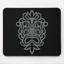Dark Aztec Mask Mouse Pads