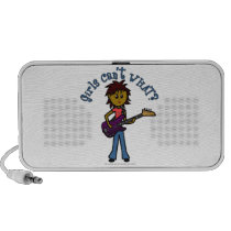 Dark Bass Guitar Girl Speaker