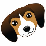 Dark Beagle Photo Sculpture Keychain