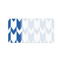 Dark Blue and White Chevron Pattern. Labels