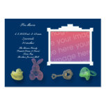 Dark Blue Announcement Cards Business Card Template
