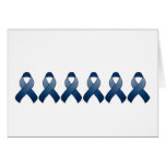 Dark Blue Awareness Ribbon Card