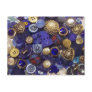 Dark Blue Button Collage Post Card