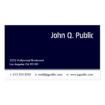 Dark Blue Colour Business Card