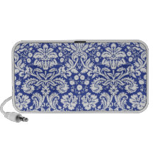 Dark blue damask pattern PC speakers