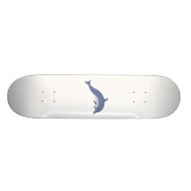 Dark Blue Dolphin Skateboard Deck