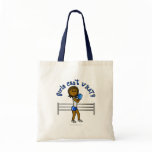 Dark Blue Girls Boxing Tote Bags