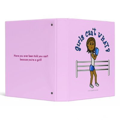 Dark Blue Girls Boxing Binder by girlscantwhat