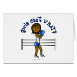 Dark Blue Girls Boxing Card