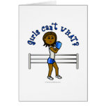 Dark Blue Girls Boxing Card