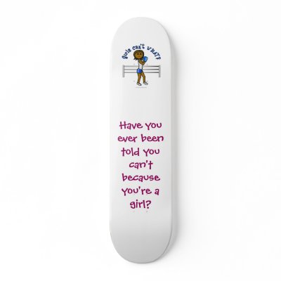 Dark Blue Girls Boxing Skateboards by girlscantwhat