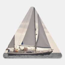 Dark Blue Ketch Triangle Stickers