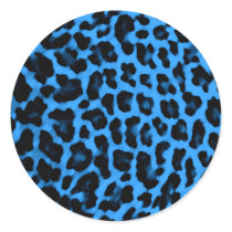 Dark Blue Leopard Print Sticker
