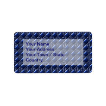 Dark Blue Metallic Address Label