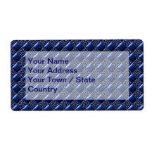 Dark Blue Metallic Custom Shipping Label