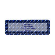 Dark Blue Metallic Labels