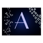 Dark Blue Monogram Cards